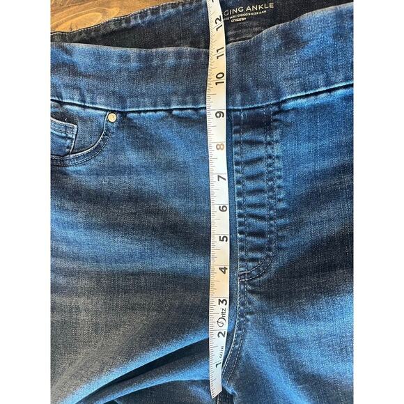 Chicos Women 14 Pull On Ankle Jeggings Elastic Academia Plus size Comfy Casual - Picture 6 of 8